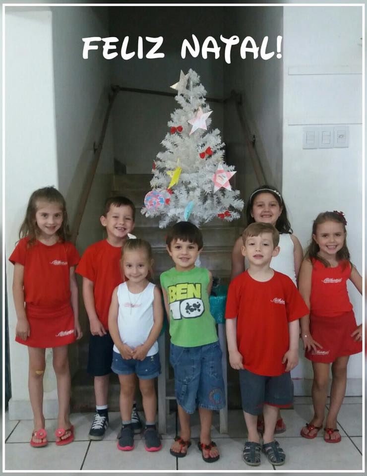 A árvore de Natal da Educação Infantil A - Escola de Ensino Médio Anchieta